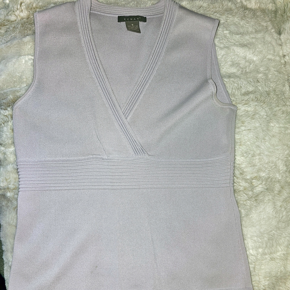 Gray Sleeveless Wrap Top